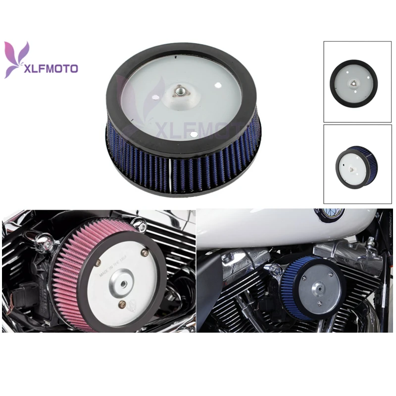 

Motorcycle Air Filter System Blue Cleaner Kit For Harley Davidson Road King Touring Dyna Softail Fatboy 29442-99C Blue