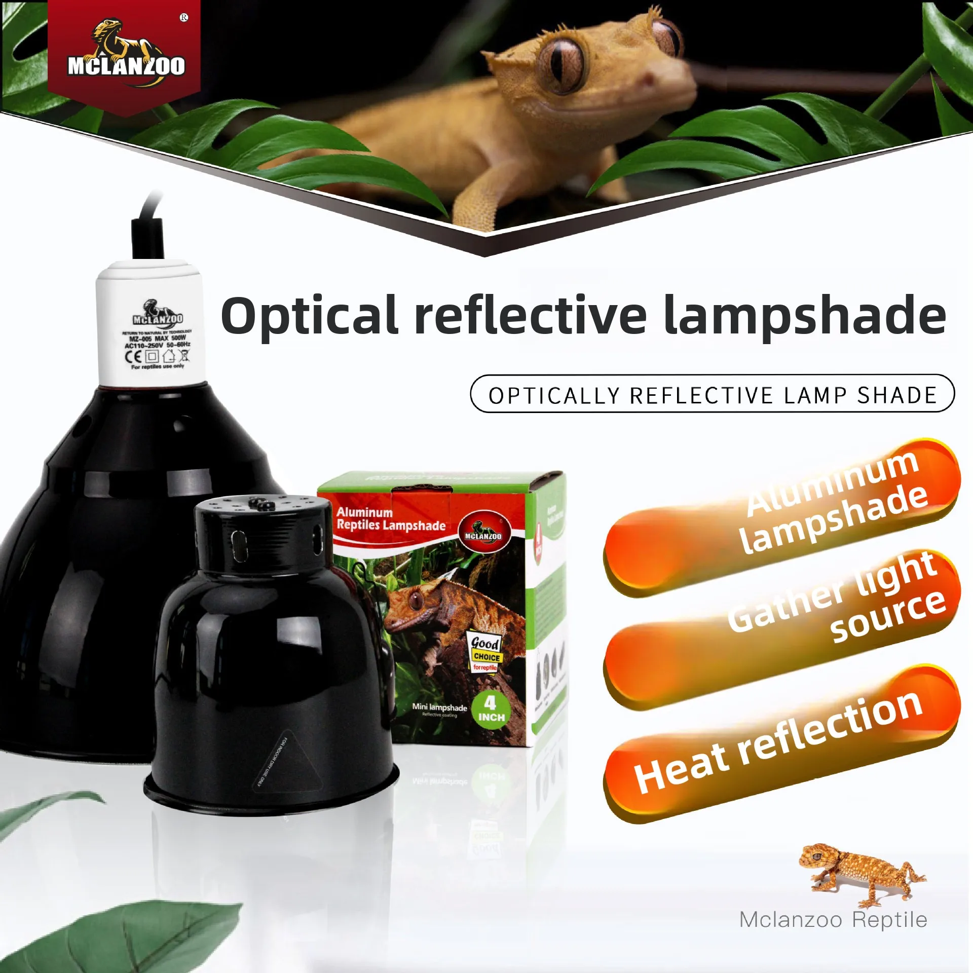 

MCLANZOO Дождевой лес UVB светильник | Водостойкий и герметичный дизайн | Для лягушек, гекконов и резервуаров высокой влажности