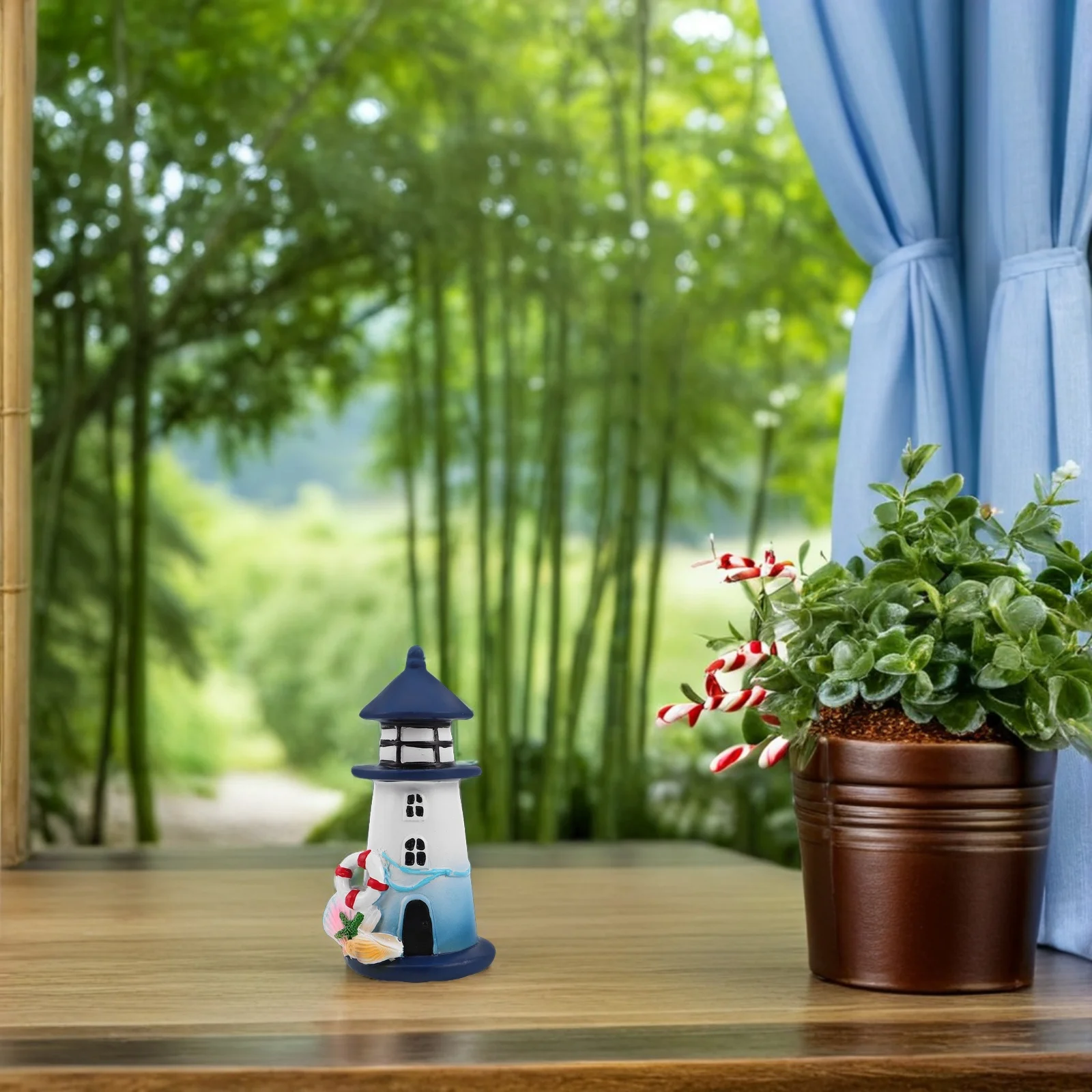 

Lighthouse Lamp Shade: Resin Garden Light Cover For Outdoor Seaside Theme Lighting, Solar Pathway Decor, Patio Yard Statue,