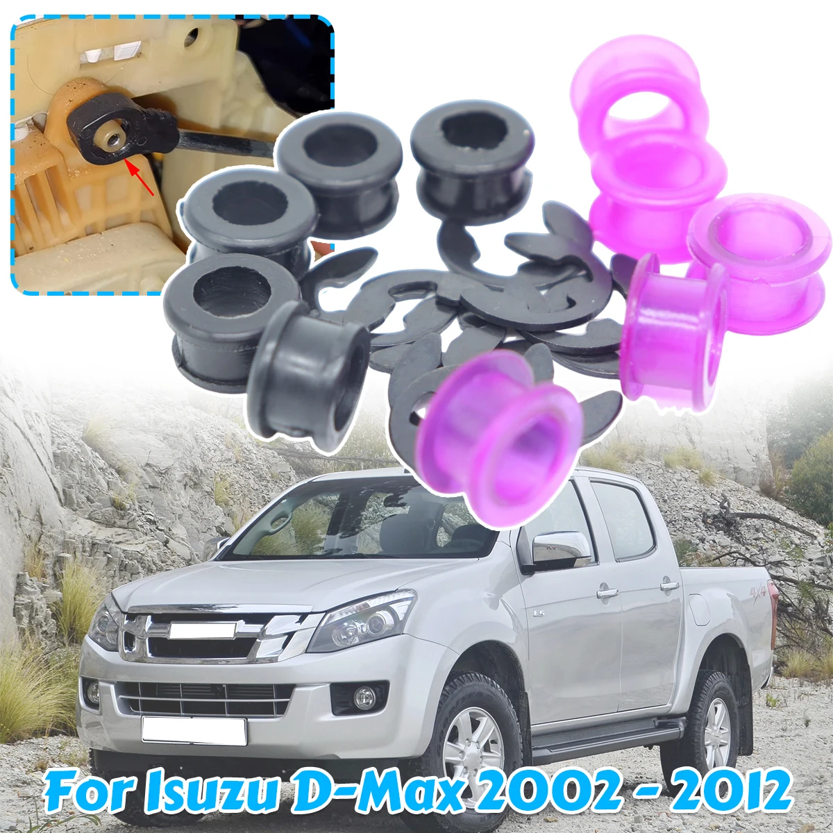 For Isuzu D-Max 2002 2003 2004- 2012Gear Shifter Lever Selector End Rod Connect Bushing Gearbox Shift Cable Linkage Accessories