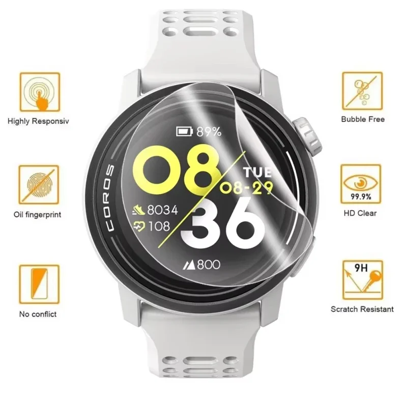 Hydrogel Films For Coros PACE 3/4 Smartwatch Screen Protector Accessories For Coros Pace 3 4 Full Cover Protective Soft Films