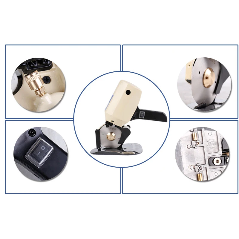 4 Inch Electric Rotary Fabric Cutter Cloth Cutting Machine Octagonal Blade Cloth Cutter Electric Scissors With Automatic