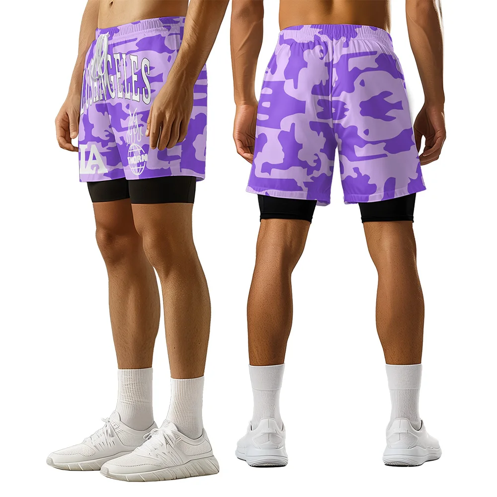 

2024 New original design letters Summer 3D Advanced Print Casual trend Sports High Street basketball shorts men shorts