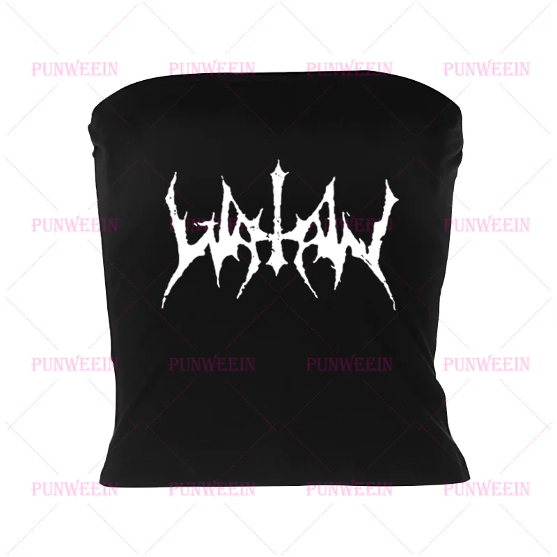 Watain Black Punk Gothic Sweetheart Helvete Rock Tank Tops Harajuku Vinatge Black Metal Death Summer Y2K Club Grunge Streetwear