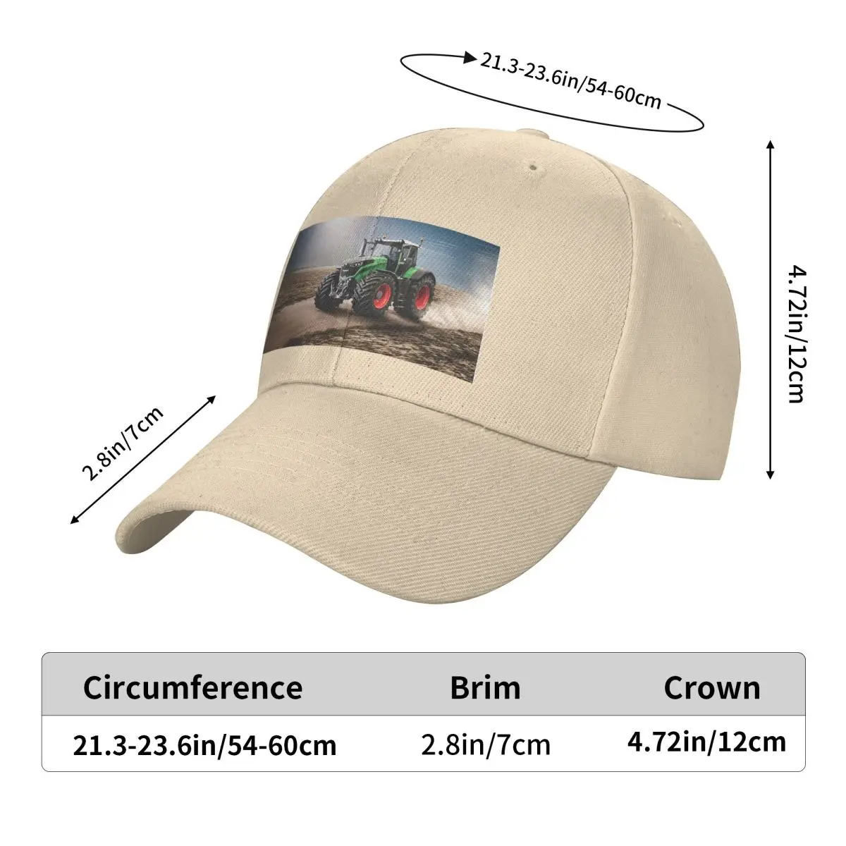 Fendt Tractor Cap Fashion Casual Baseball Caps Adjustable Hat Unisex Baseball Hats Customizable Polychromatic