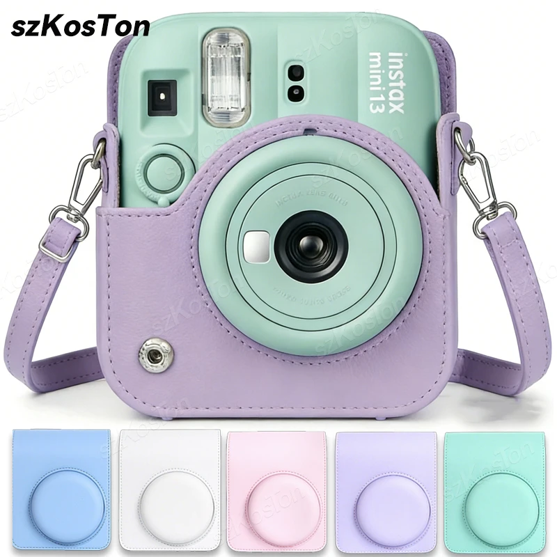 

Чехол для камеры Instax Mini 13, мягкий защитный чехол из искусственной кожи, дорожная сумка для пленочной камеры Fujifilm с плечевым ремнем