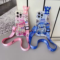 For Xiaomi Redmi 8 9 10A 12 13 10C 12C 13C 14C A1 A3 Note 7 8 9 9s 10 11 12 13 14 Pro Pacifier Stitch Case With Holder Rope