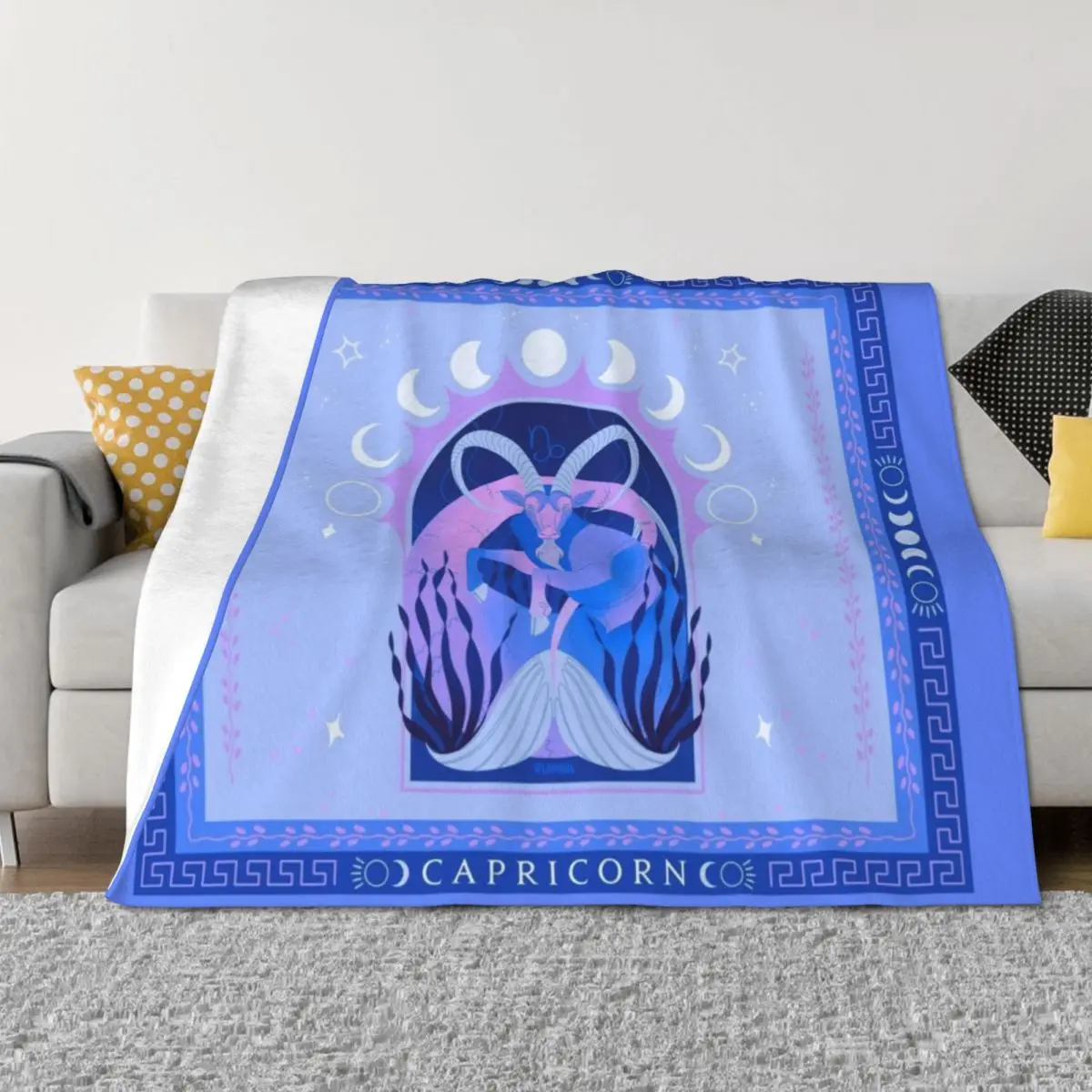 

Onyx - Capricorn - Ancient Greek Astrology Series Throw Blanket manga Baby For Decorative Sofa Blankets