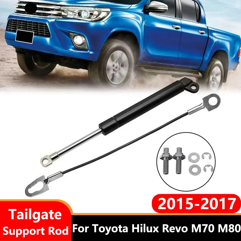 

1/2 комплекта модифицированных газовых стоек для Hilux Revo M70 M80 2015-2017, задняя дверь багажника, замедленный газовый подъемник, опорный стержень багажника, амортизатор