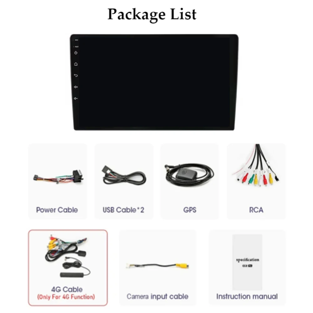 GPS Stereo Head Unit 4G WIFI Android 14 2K QLED CarPlay Auto