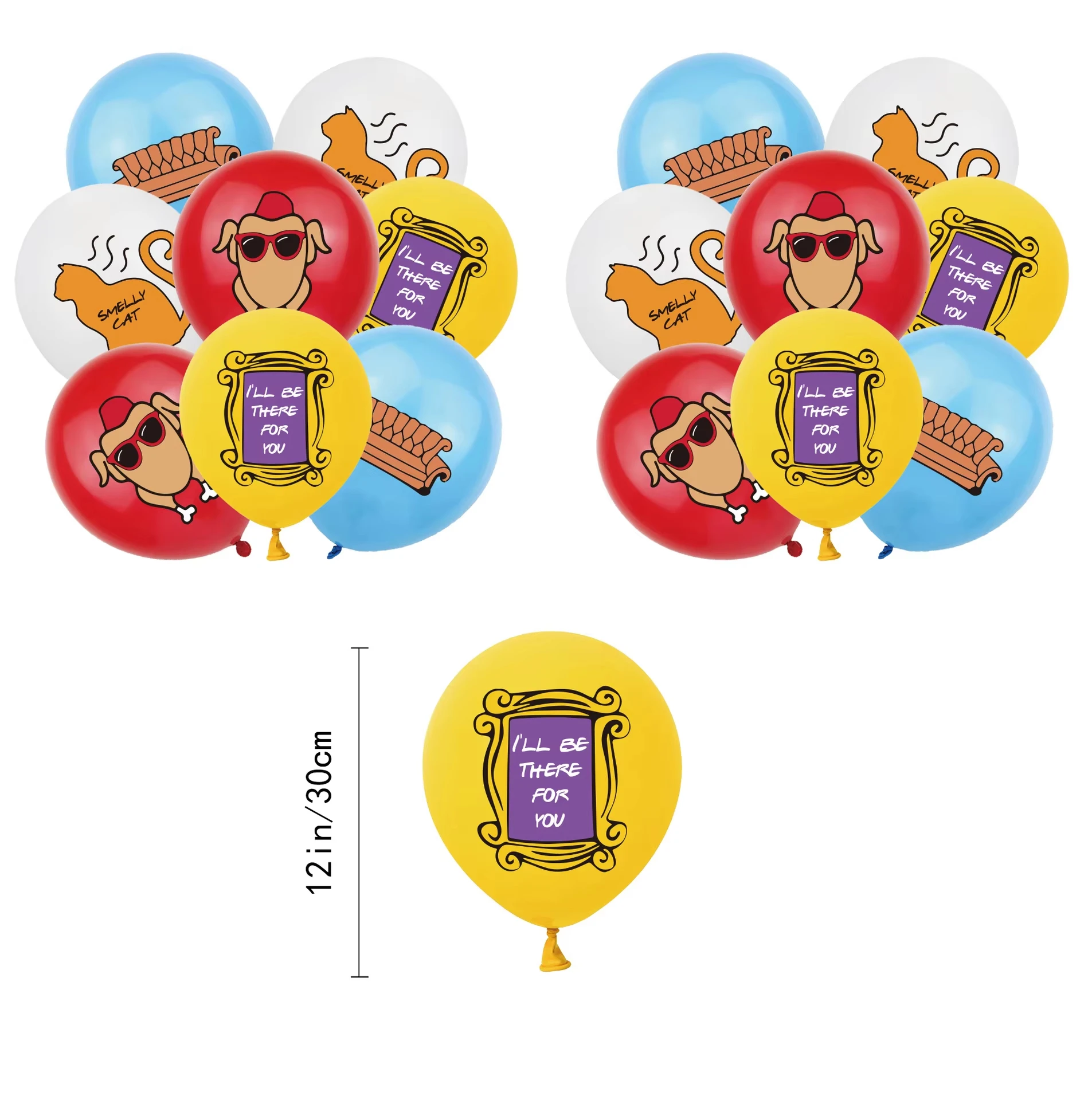 أصدقاء حفلة عيد ميلاد الديكور بالونات عيد ميلاد كعكة توبر عيد ميلاد راية الديكور راية الأصدقاء برنامج تلفزيوني لوازم الحفلات #5