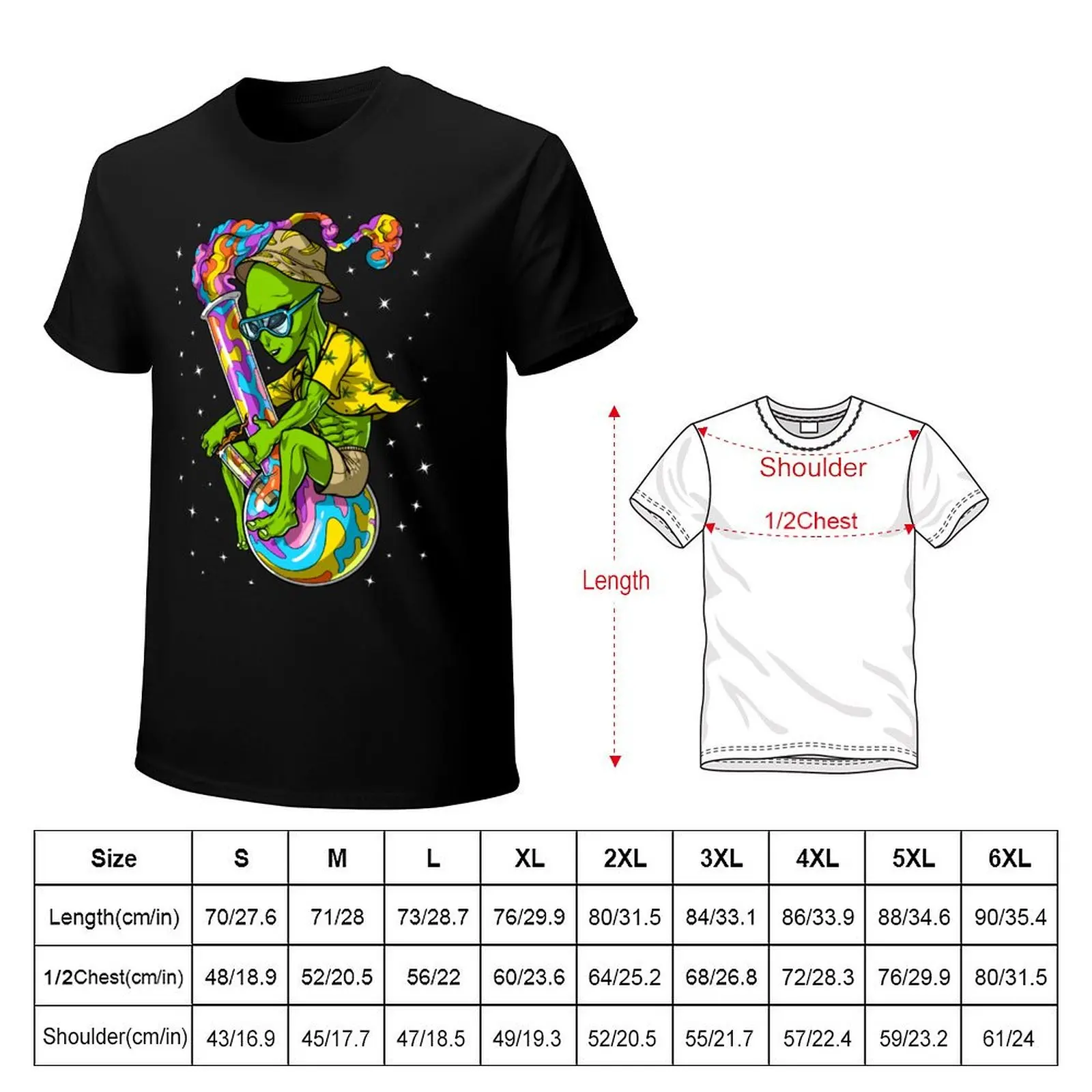 Alien Stoner Weed Bong Trip T-Shirt man t shirt designer T-Shirt