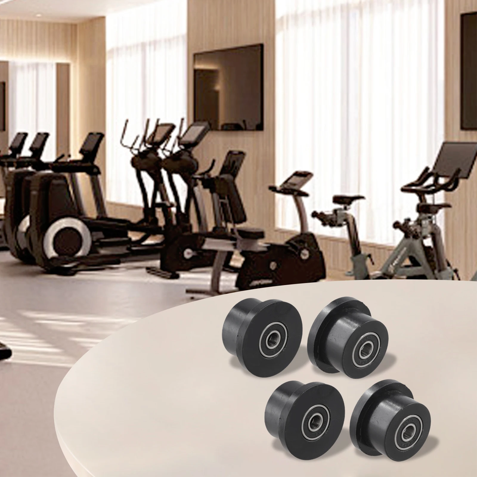 Pulley Bearing Replacement for Indoor Rowing Machine and Abdominal Exerciser with Dual Size Compatibility Features