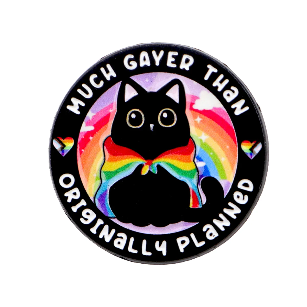 

Mystical Black Cat Enamel Pin Cartoon Rainbow Badge Brooch Backpacks Bag Collar Lapel Decoration Jewelry Gifts for Friends