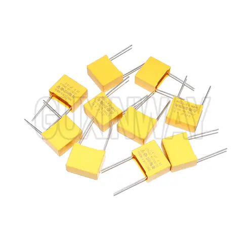10pcs X2 Safety capacitor 15mm 275VAC 275V 0.022UF 0.047UF 0.1UF 0.15UF 0.22UF 0.33UF 0.47UF 0.68UF 1UF Polypropylene film