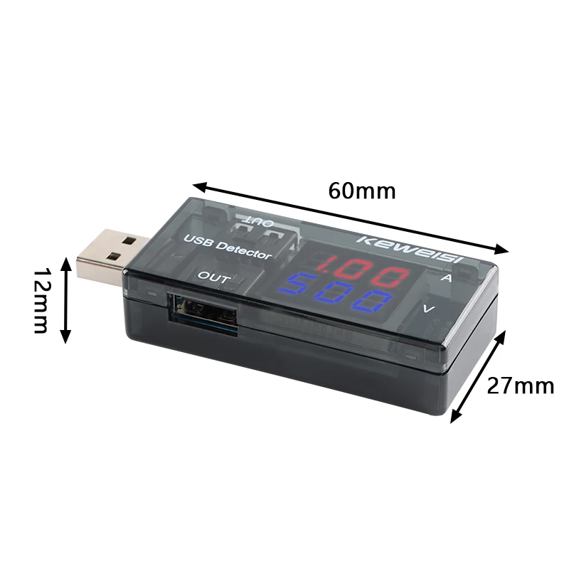 KWS-10VA Dual USB corrente tensione di carica rilevatore Tester batteria voltmetro robusto amperometro caricabatterie Tester