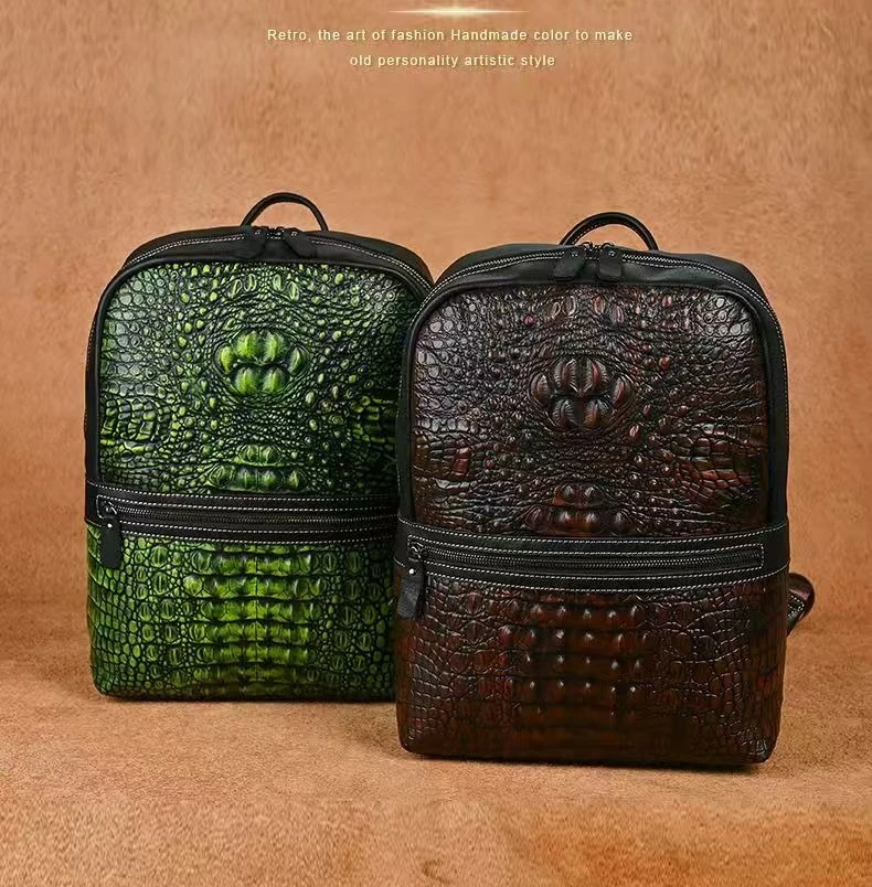 New Brand Natural Cowskin Genuine Leather Men's Backpack Vintage Large Capacity Shoolbag Boy Laptop Backpacks Computer Bag