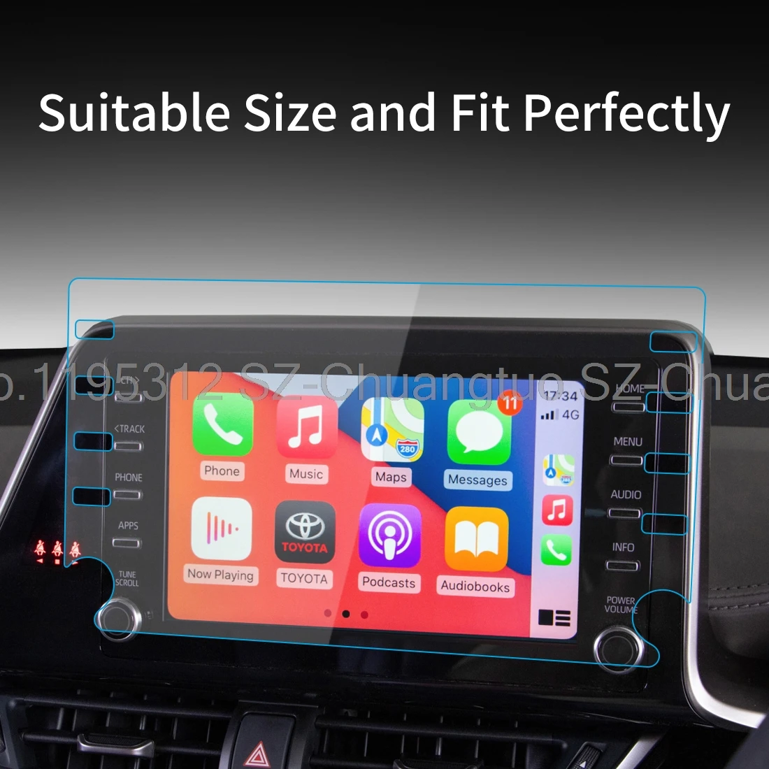 Screen protector Tempered glass  For Toyota CHR C-HR 2020 2021 2022 2023 8inch Car radio GPS Navigation Interior accessories