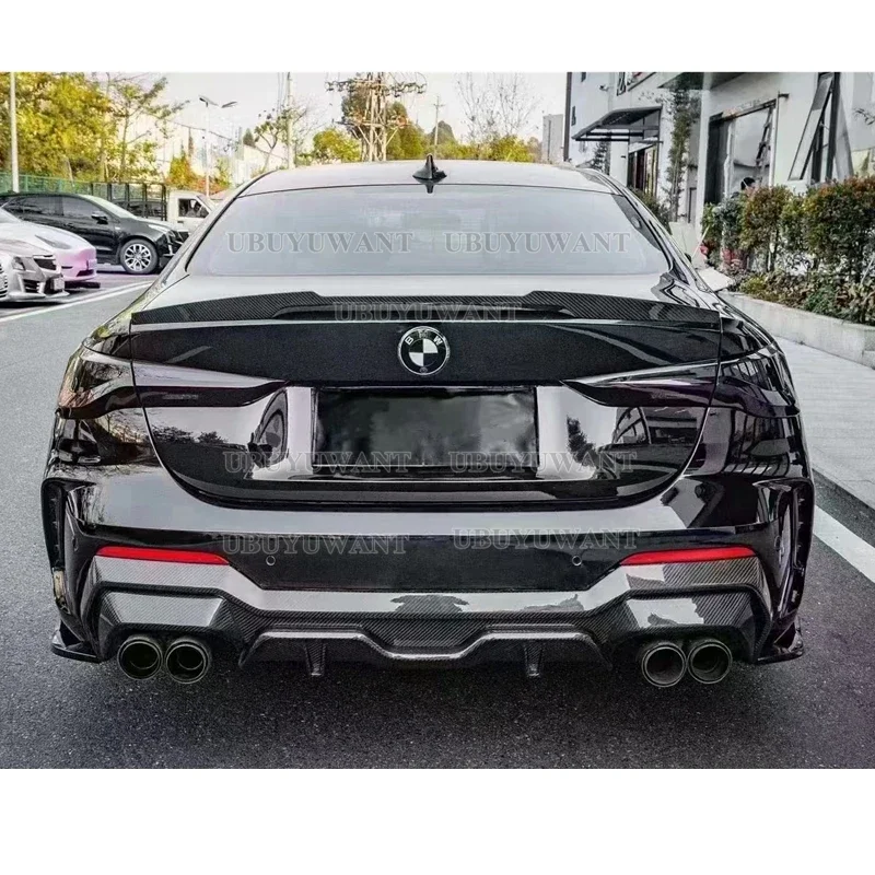 For BMW G22 G23 Car Rear Bumper Lip Spoiler Diffuser For BMW 4 Series G22 G23 425i 430i M440i M Sport Rear Diffuser CARBON 2020+