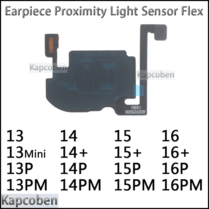 

Ambient Light Sensor Flex Cable for Iphone 13 14 15 16 Mini Plus Pro Max + Earpiece Light Sensor Proximity with Mic Ribbon