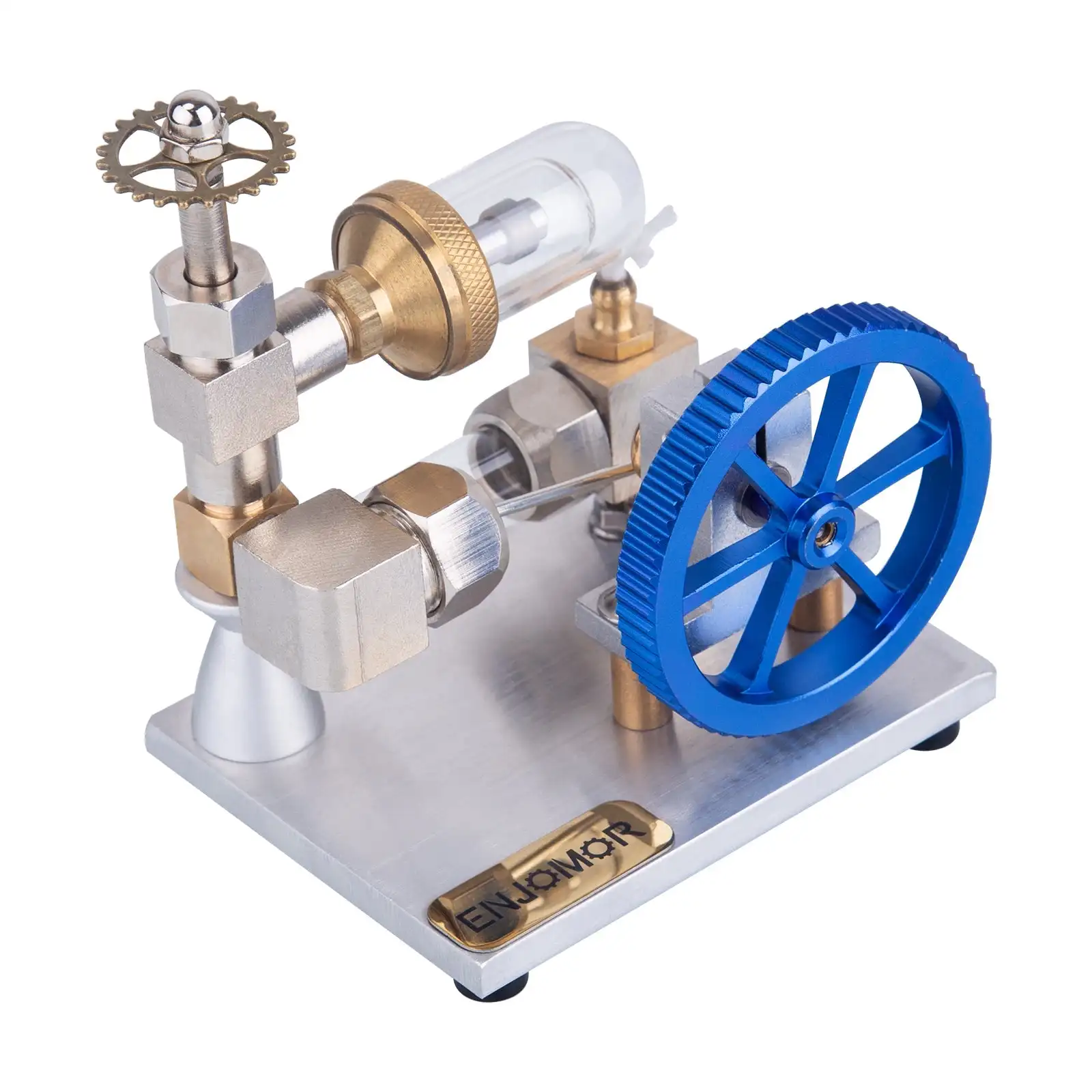 Mini Stirling Engine Model External Combustion Engine with Vertical Flywheel