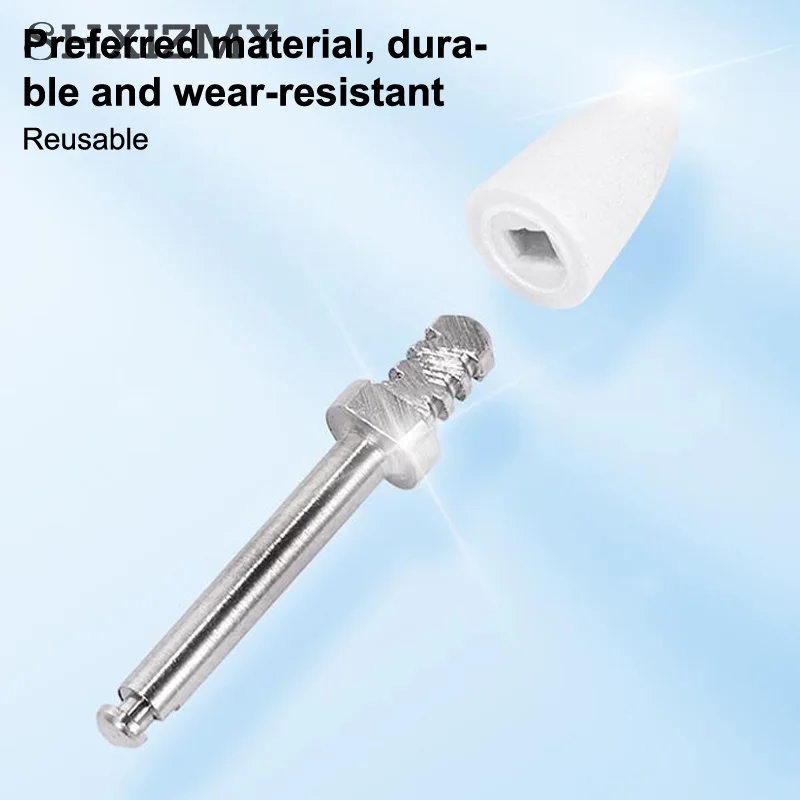 Mandril Dental de 1 piezas, mango de herramienta rotativa de vástago RA de acero inoxidable CA de 2,35mm para pulidor compuesto de silicona, pieza de mano de baja velocidad