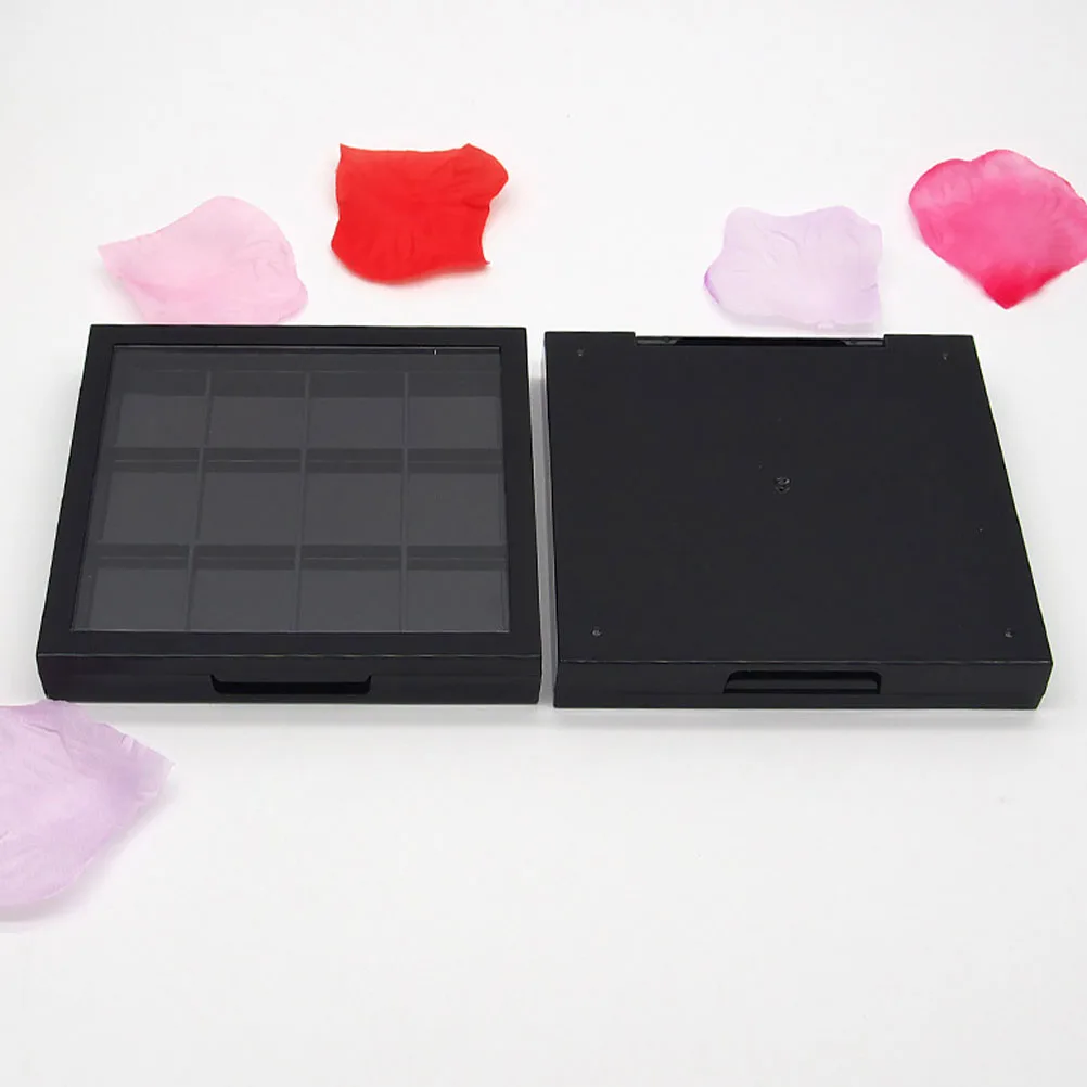 

2Pcs Empty Eye Shadow Box Durable Premium Material Multi Grid Storage For Cosmetics Travel Eyeshadow Lipstick Loose Powder