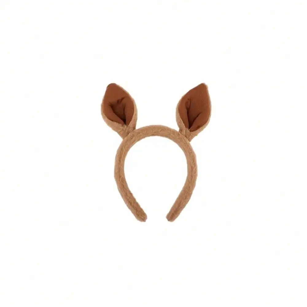 

Kangaroo Headband Cute Ears Hairband Animal Headpiece Makeup Head Band Costumes Accessories Hair Styling Caps Brown Wrap For Washing Face Spa Cosplay Fits All Head Sizes
