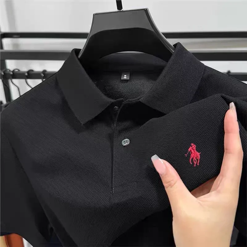 

2026 Model Slim Stitched Short-Sleeved Men's Polo Shirt - Summer New Arrival - Comfortable and Breathable - Casual T-Shirt - Fas