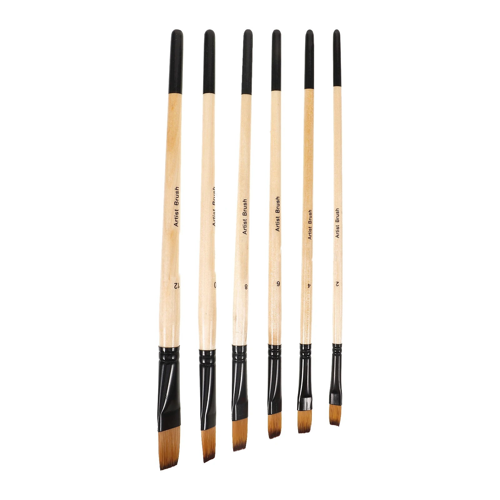 

6 Pcs Paint Brush Set Acrylic Watercolor Nylon Bristle Artist Supply Ergonomic Oil Brushes Multi Function Portable Daily Use Art