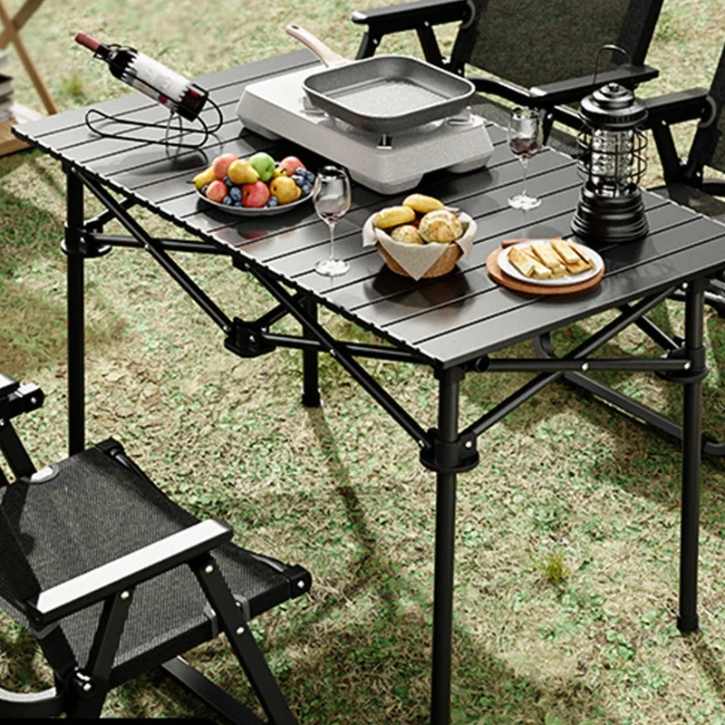 

INature Portable Light Weight Outdoor Folding Table Camping Metal Folding Table With Tall Legs