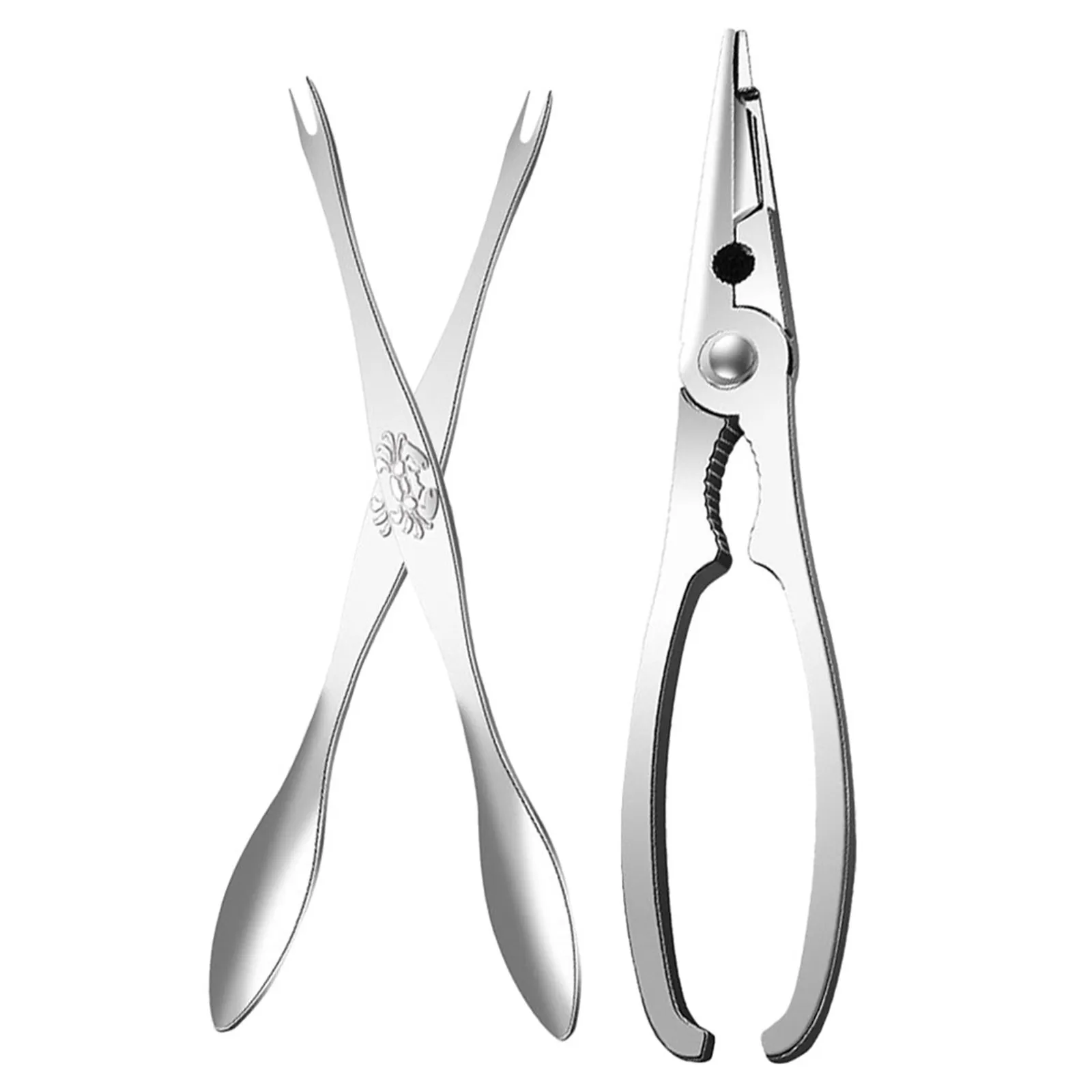 Herramientas para comer cangrejo, rompecangrejos y utensilios para patas de cangrejo, suministros para fiestas de mariscos, juego de utensilios de cocina de metal