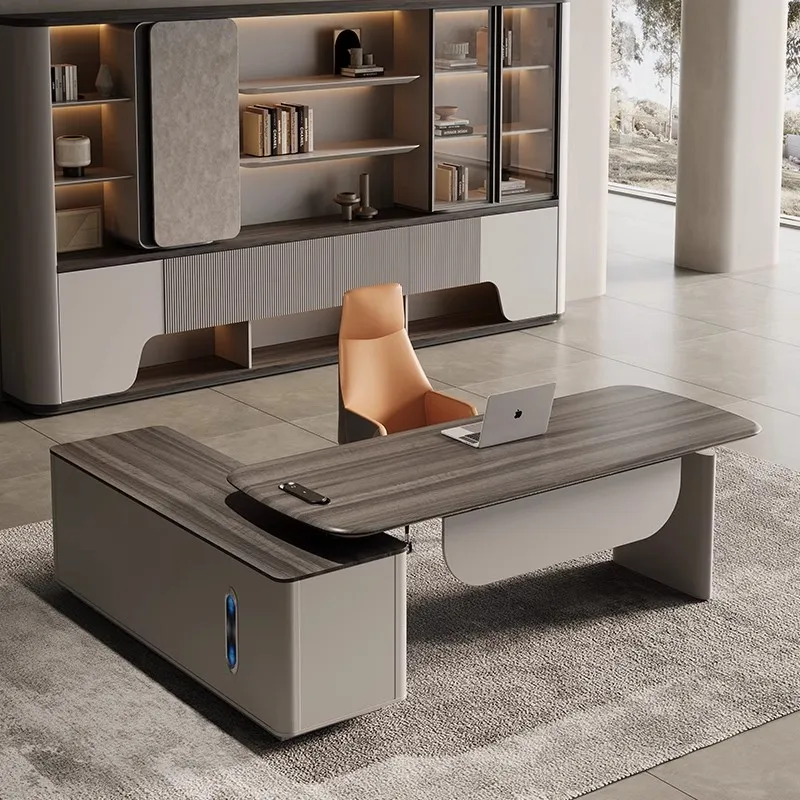 Lifting desk boss table and chair combination designer creative desk