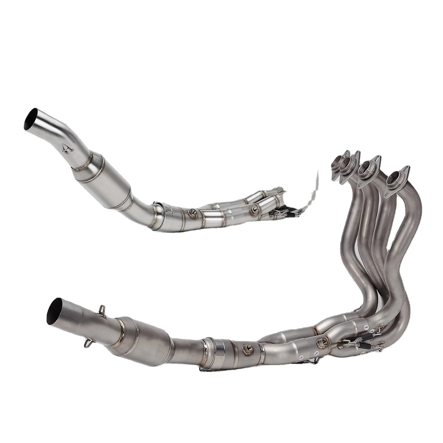 

STLF For ZX6R ZX-6R 2023-2024 Motorcycle Exhaust System Modified Escape Titanium Alloy Front Middle Link Pipe 51mm