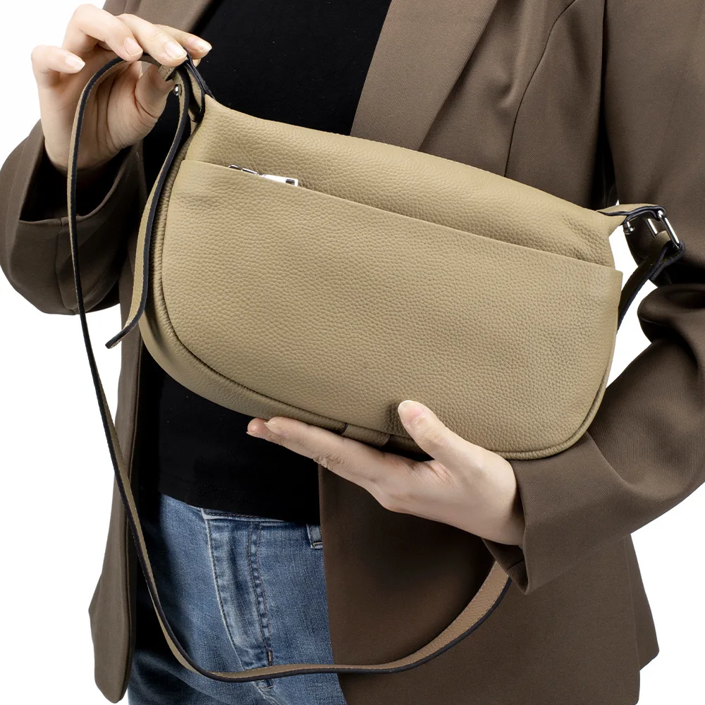 new-women's-genuine-leather-shoulder-crossbody-bag-fashionable-versatile-flap-bag-half-moon-shell-bag-phone-bag