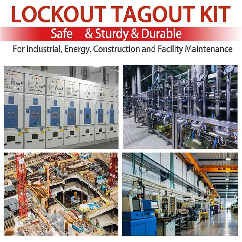 【B89E】2X Lockout Tagout Kit, Electrical Loto-Kit With Circuit Breaker Lockout, Lockout Hasps, Lock Out Tags Multi-Pole Breaker