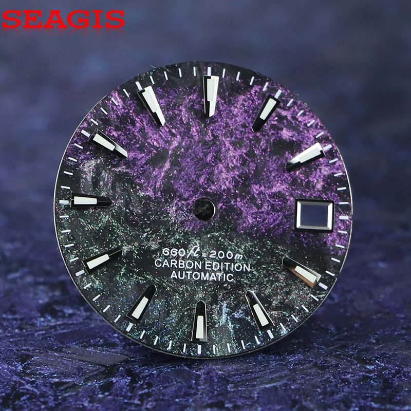 seagis-carbon-fiber-dial-nh35-285mm-green-purplebgw9-lume-customize-logo-watch-face-blue-lume