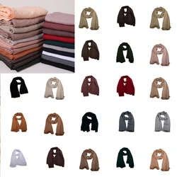 RIMAIRE-Lenço Hijab de Algodão Macio e Confortável, Hijabs Muçulmanos, Cor Pura, Leve e Respirável, Lenço Islam, 180cm x 90cm, Novo