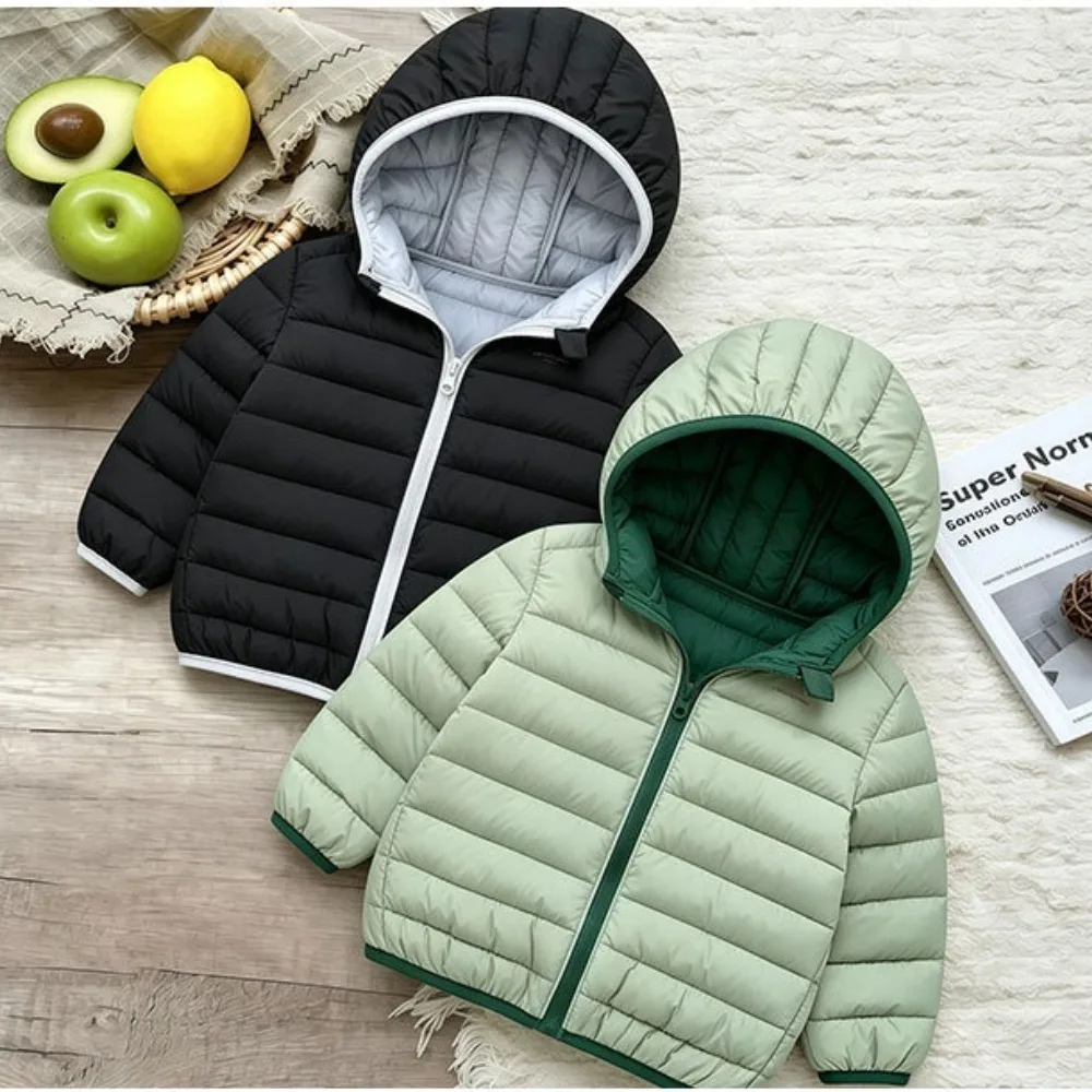 2026 Autumn Winter Toddler Baby Kids Casual Hooded Coat Warm Cotton-padded Jacket for Children's Fashion Down Parkas Outwear New