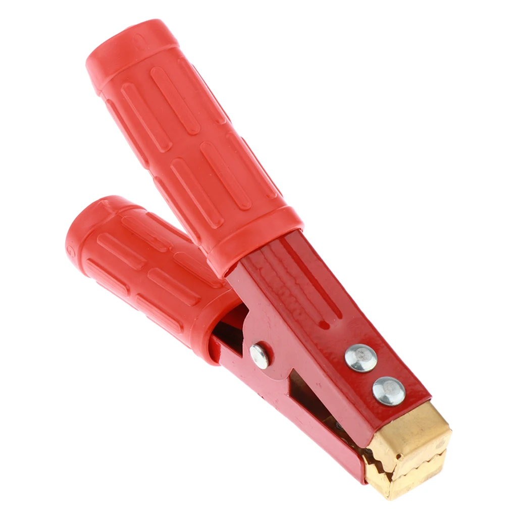 1000A Red Spring Loaded Car Auto Battery Cable Insulated Alligator Clamp Clip