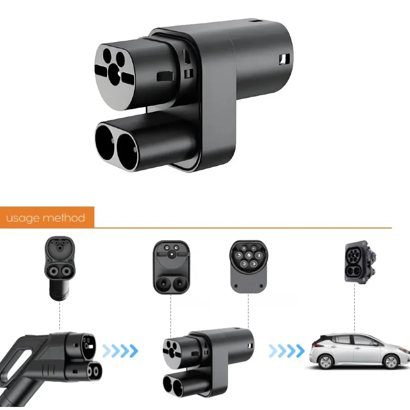 Adattatore per compressore EV per auto da CCS2 a tipo2 UE Adattatore di ricarica per veicoli elettrici CA 210A Convertitore 410V