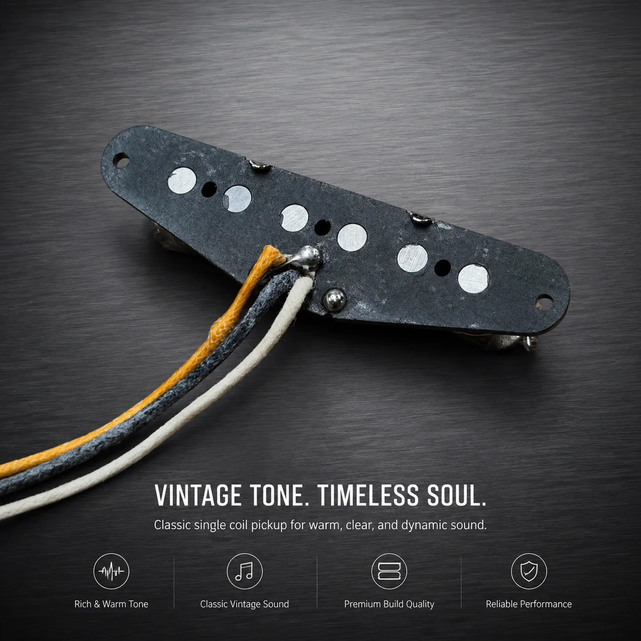 Texas TL Guitar Pickup for Acoustic Electric Six String Sawtooth Humbucker Replacement Part Vintage Alnico 5
