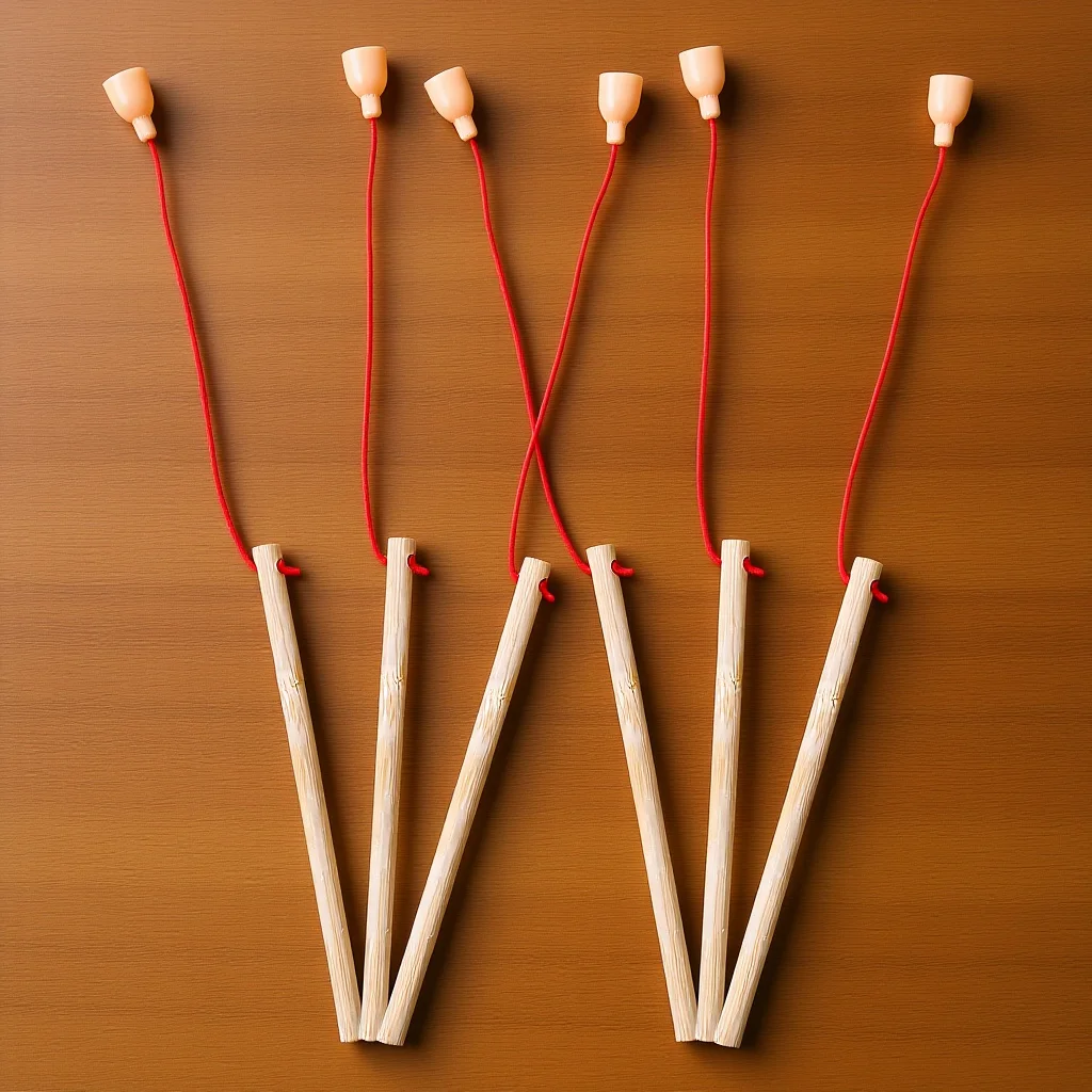 6 個の木製釣り竿高品質素材安全で滑らかな幼稚園子供ゲーム木製釣り竿魚捕りゲーム