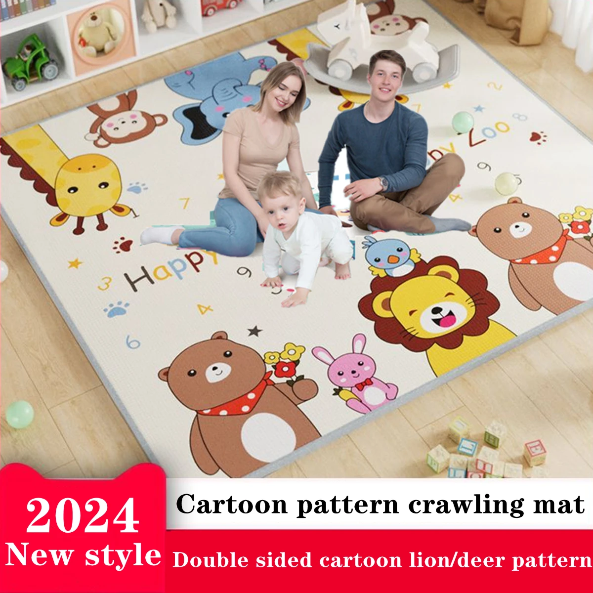 2024 Non-toxic Environmentally Thicken Baby Crawling Play Mat Folding Mats Carpet Play Mat for Children\'s Safety Kid Rug Playmat