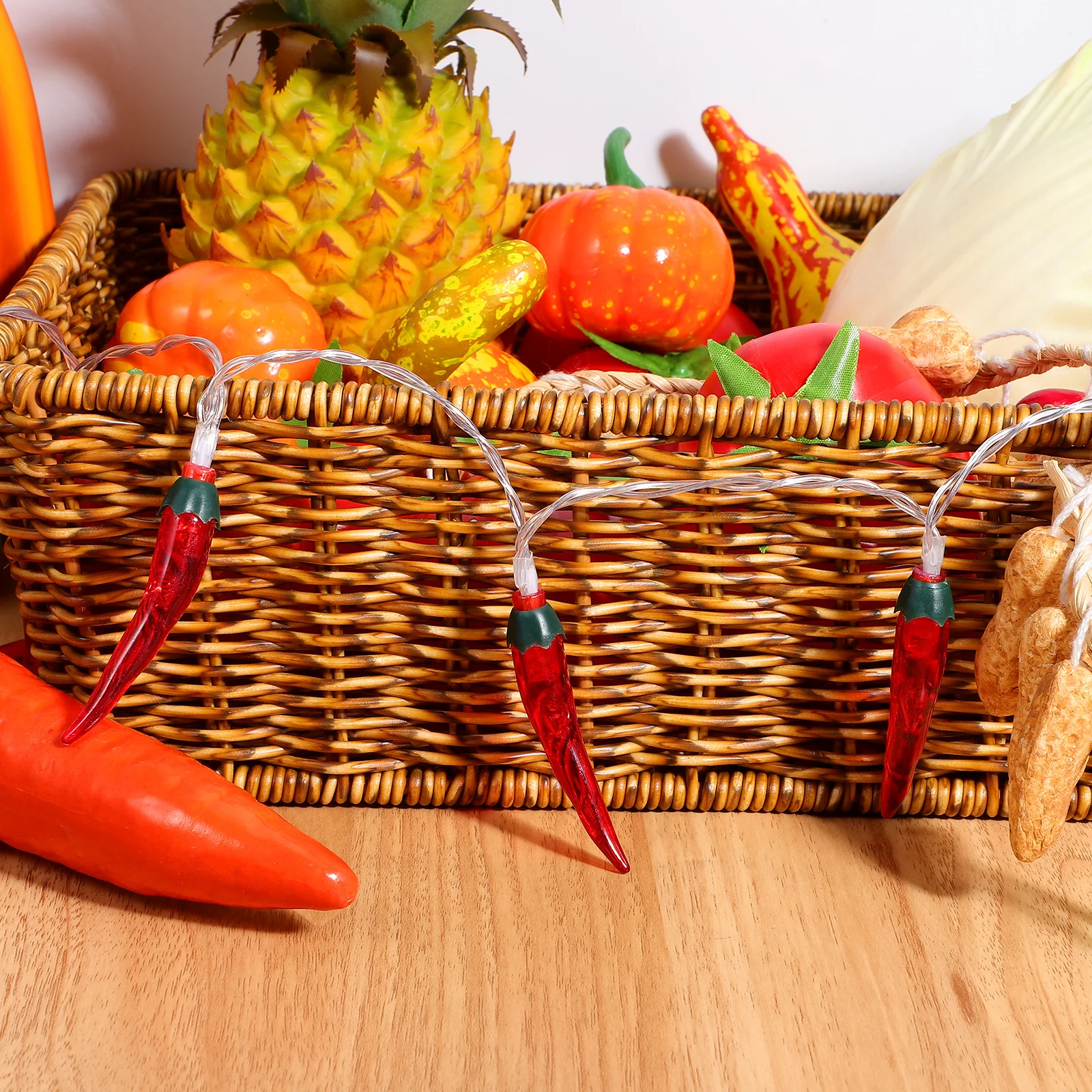 

5m Chili String Lights 50 Leds Powered Waterproof Pepper Lights for Party Patio Deck Balcony Camping Decoration