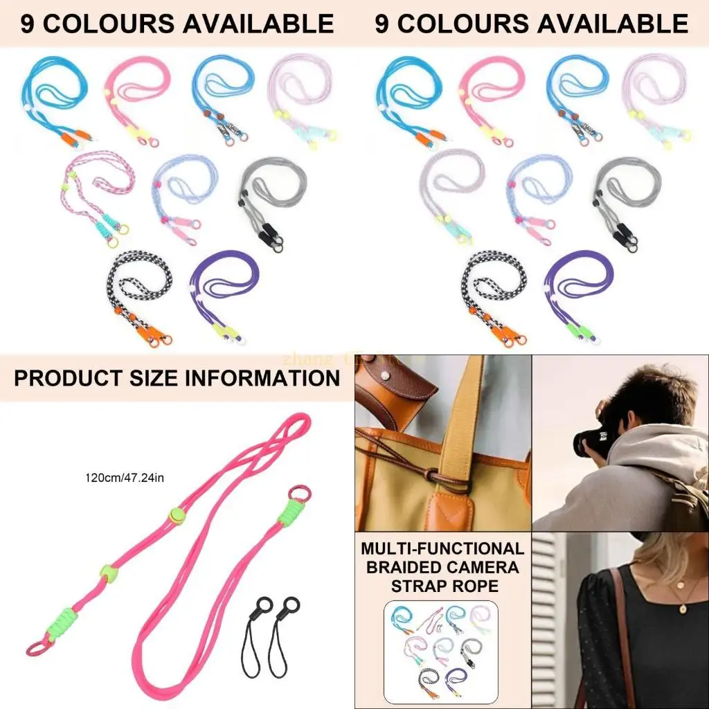 

M5TD Strong Camera Neck Strap120cm Nylon Climbing Rope Reduce Shoulder Pressure during Extended Use Perfect for Prolonged Use