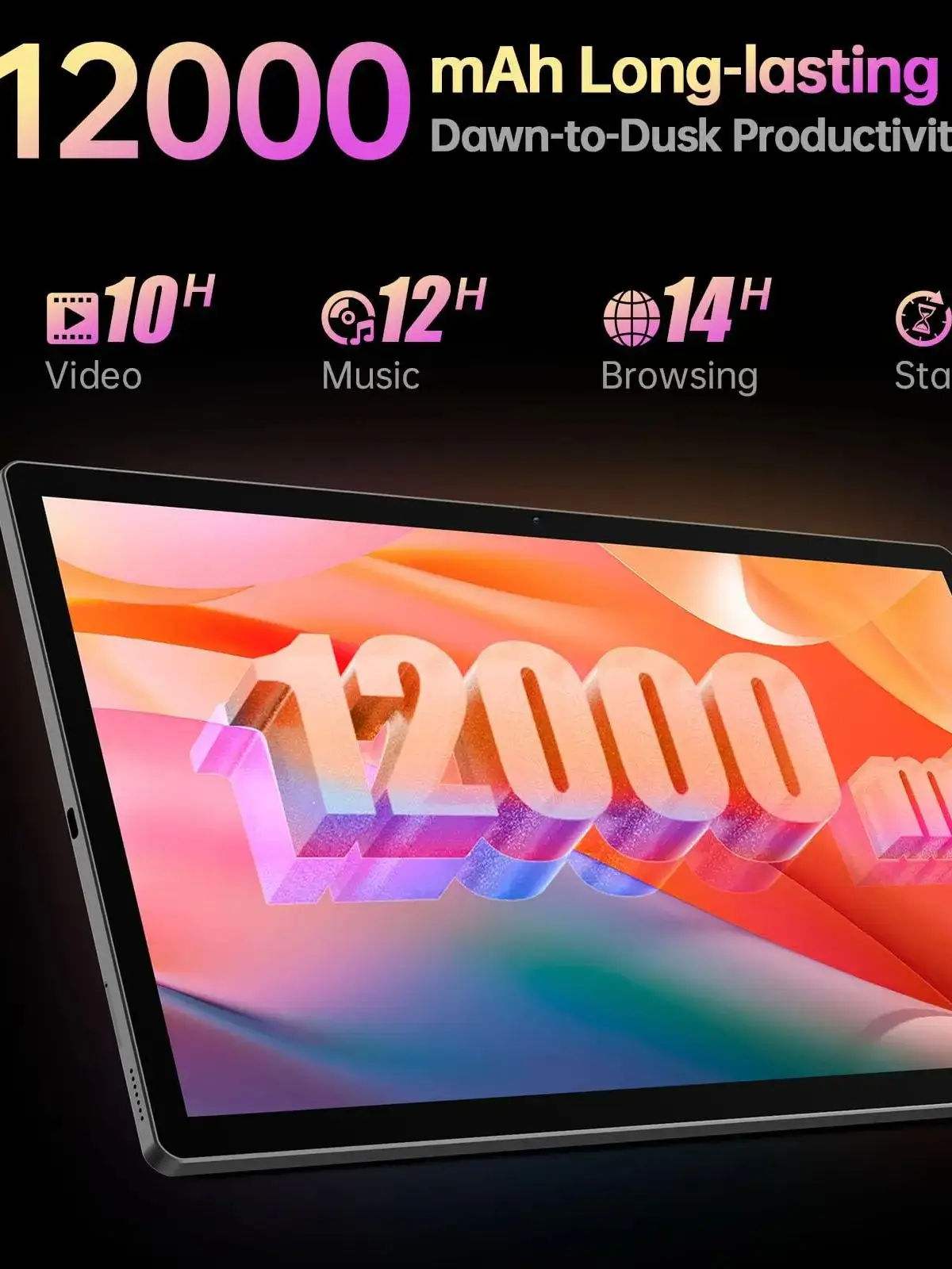MESWAO B3 Basic 15,6 inch tablet MTK Helio G99 64-bit 8-core processor Android 14 12000mAh batterij 6+128GB opslag 32MP 1920 x 1080 - afbeelding 2