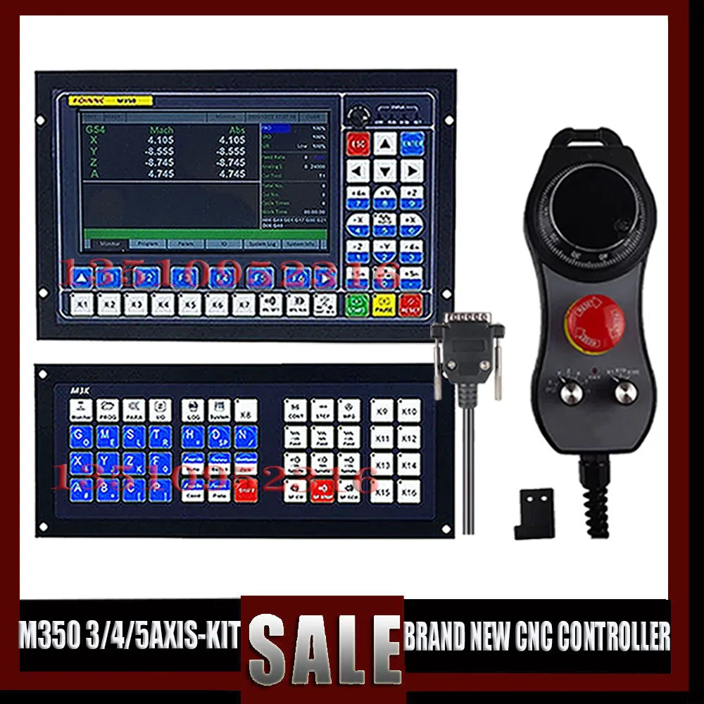 

M350 3/4/5 Axis Cnc System Engraving Controller Kit 1mhz G Code Supports Automatic Tool Change /Atc+ Extended Keyboard+mpg+75w24