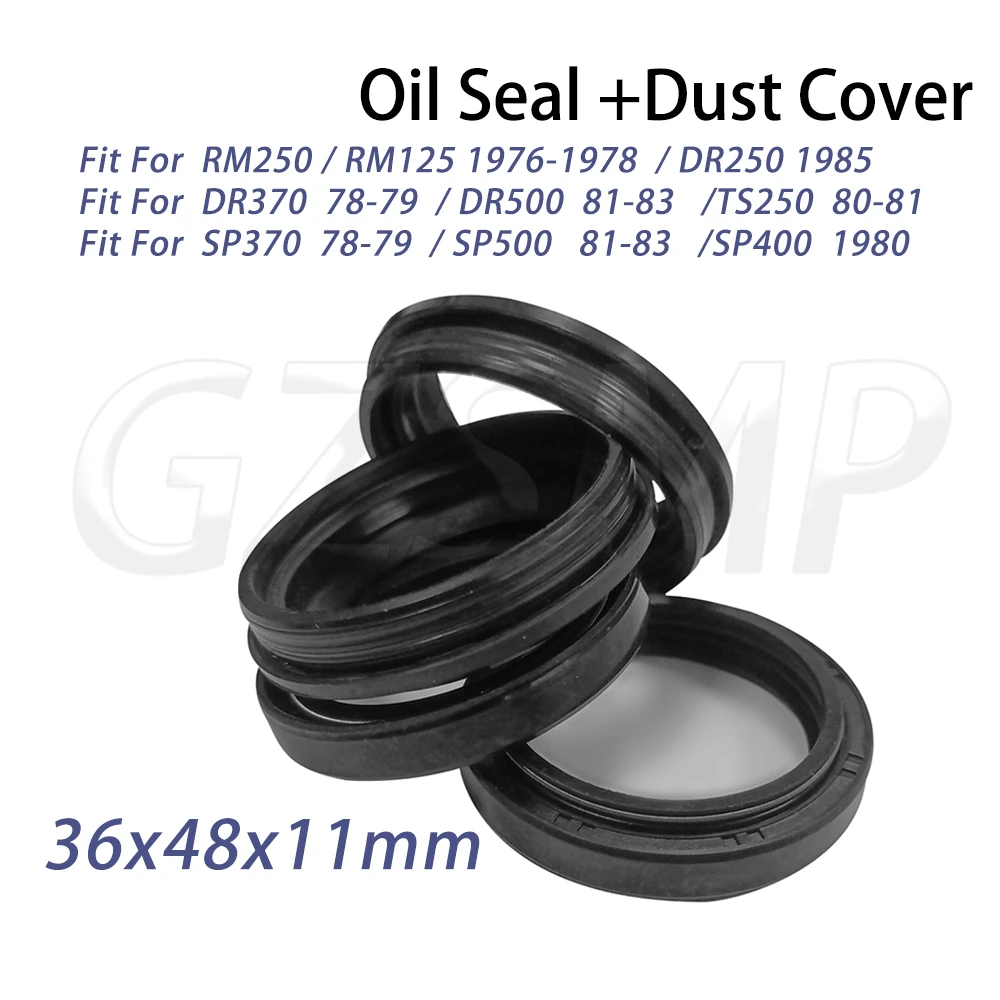 

36x48x11 Front Fork Oil Seal Dust Seal Fit for Suzuki RM125 RM250 DR250 DR370 DR400 DR500 TS250 SP370 SP500 SP400