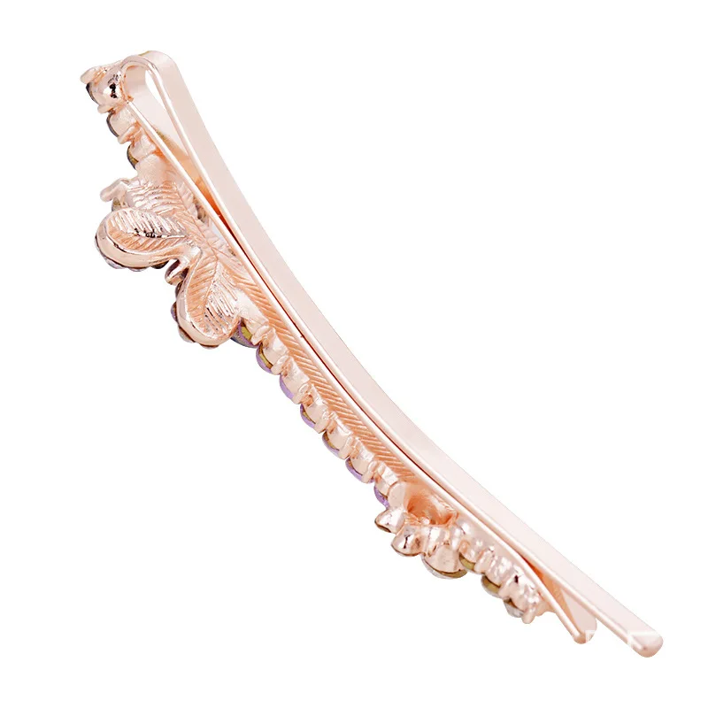 1 Pair Crystal Rhinestone Bobby Pins for Women Girls Hair Clips Snap Barrette Stick Hairpin Bangs Clips Hair Styling Accessories view 6